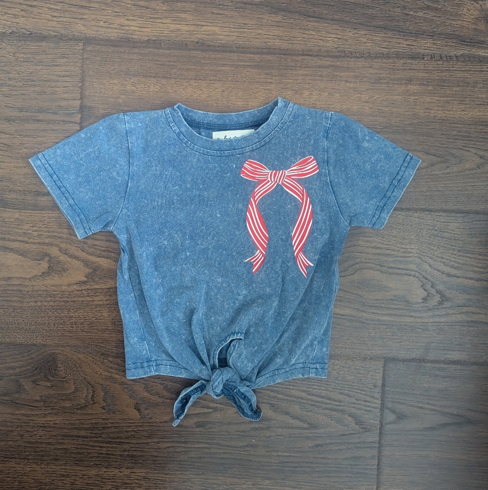 Made By Molly Bow Tie Front Shirt Size 4T
